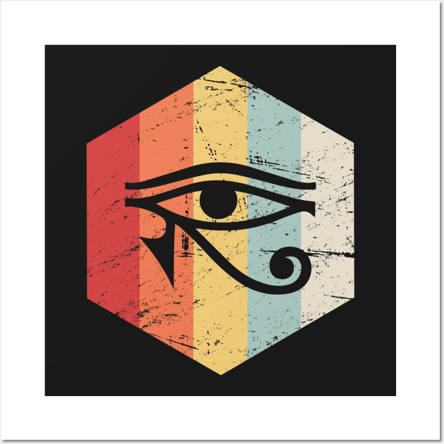 Retro Vintage Egyptian Eye Of Horus Wall Art by MeatMan